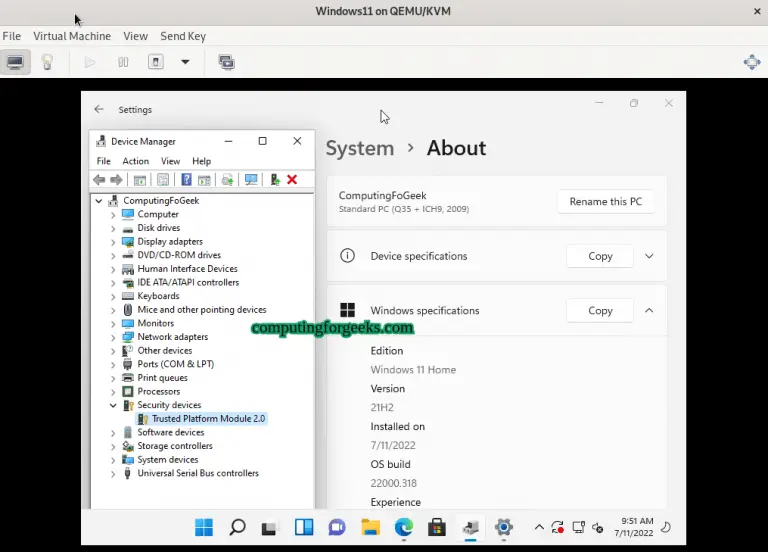 How To Enable TPM 2.0 on KVM and install Windows 11