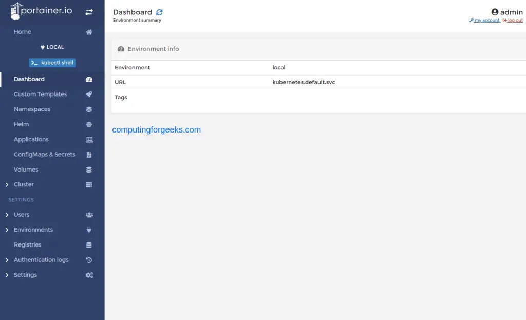 How To Manage Kubernetes Cluster using Portainer Dashboard 5 Kubernetes Cluster using Portainer Web Dashboard 4