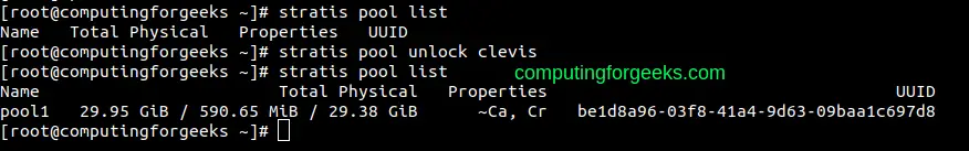 Using encrypted Stratis pool with Network Bound Disk Encryption (NBDE) 2 encrypted Stratis pool with Network Bound Disk Encryption 1