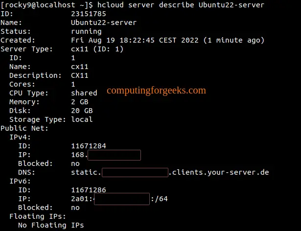 Manage VM Instances on Hetzner Cloud using hcloud CLI 2 Hetzner Cloud Using hcloud CLI 1 1