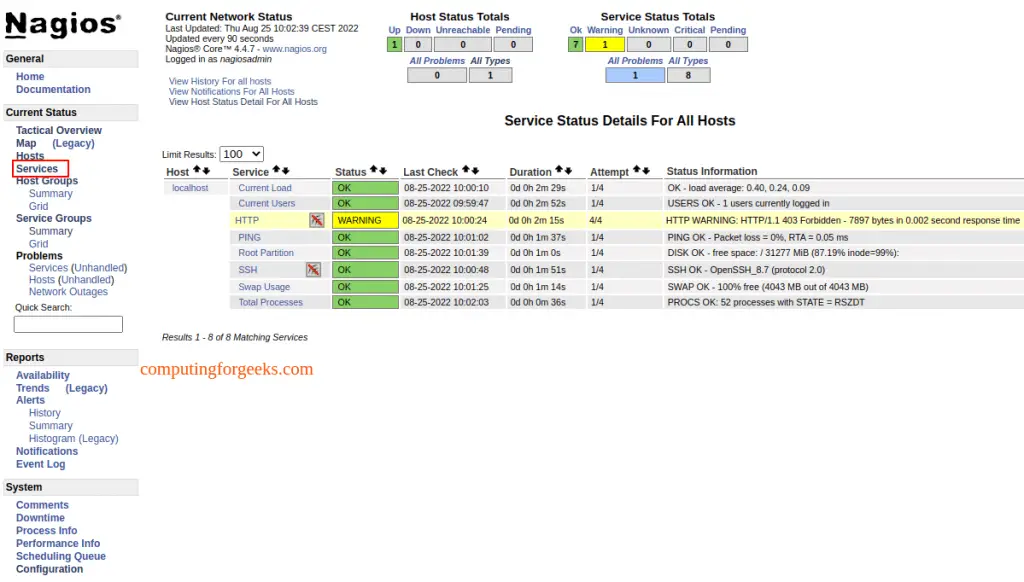 Install Nagios Server on Rocky Linux 9 / AlmaLinux 9 6 Nagios Server on Rocky LinuxAlmaLinux 6