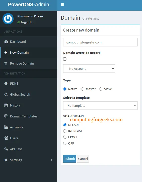 Configure PowerDNS and PowerDNS Admin on Rocky Linux 9|8 7 PowerDNS and PowerDNS Admin on Rocky Linux 98 6