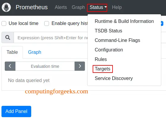 Install Prometheus with Node Exporter on Rocky Linux 9/AlmaLinux 9 3 Prometheus with Node Exporter 1