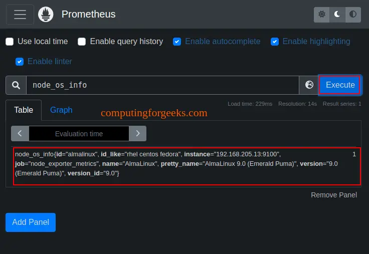 Install Prometheus with Node Exporter on Rocky Linux 9/AlmaLinux 9 6 Prometheus with Node Exporter 4
