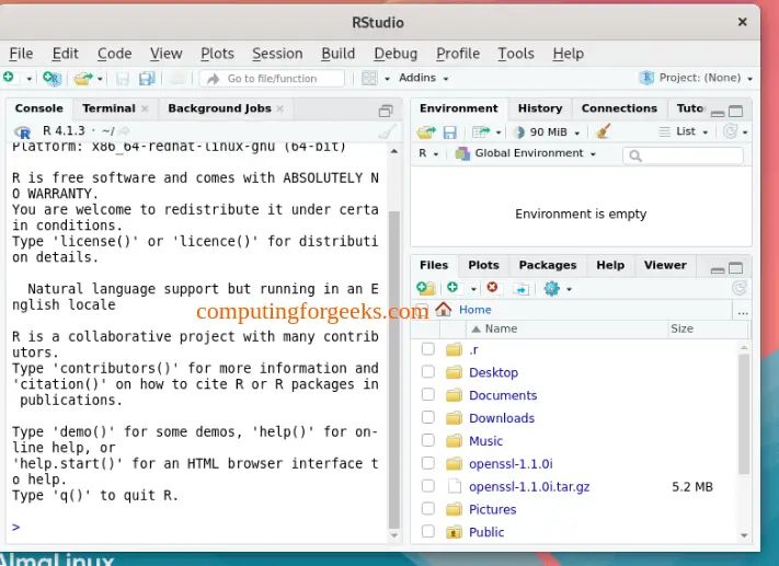 Install R and Rstudio on Rocky Linux 9 / AlmaLinux 9 3 R and Rstudio on Rocky Linux 9 AlmaLinux 9 1