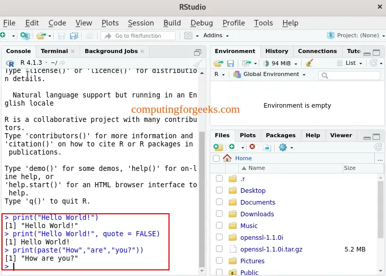 Install R and Rstudio on Rocky Linux 9 / AlmaLinux 9 8 R and Rstudio on Rocky Linux 9 AlmaLinux 9 6