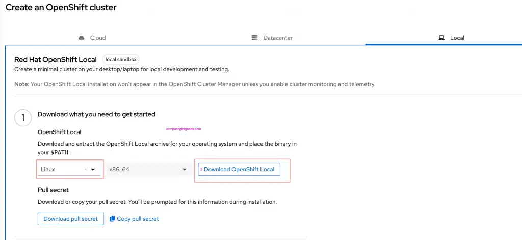 Install Local OpenShift Cluster 4.17 using CRC 2 crc install 02