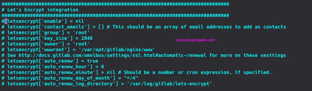 How To Install GitLab on Rocky Linux 9 / AlmaLinux 9 10 gitlab lets encrypt disabled