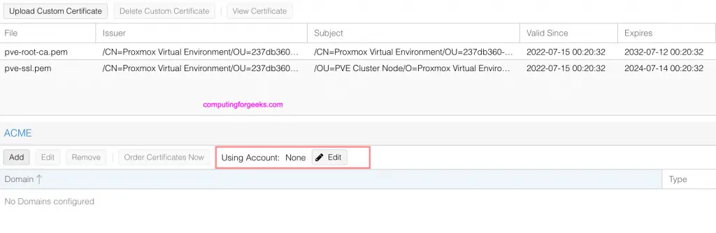 How To Secure Proxmox VE Server With Let's Encrypt SSL 8 proxmox letsencrypt 08 1