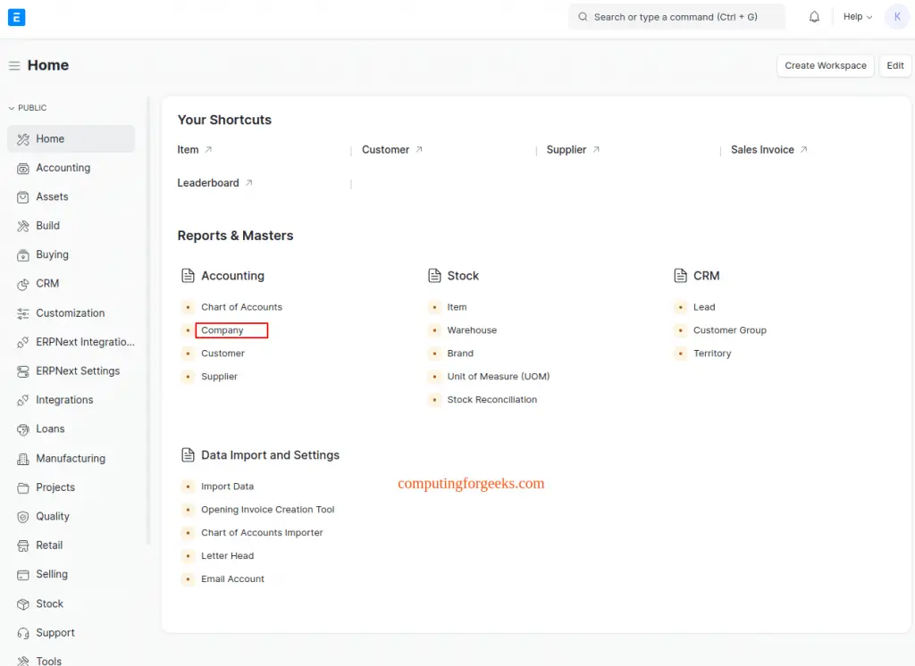 How To Run ERPNext ERP System in Docker Containers 7 ERPNext ERP System in Docker Containers 6