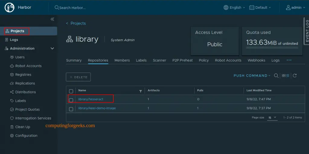 Install Harbor Image Registry on Ubuntu 22.04|20.04 19 Harbor Container Image Registry on Ubuntu 18