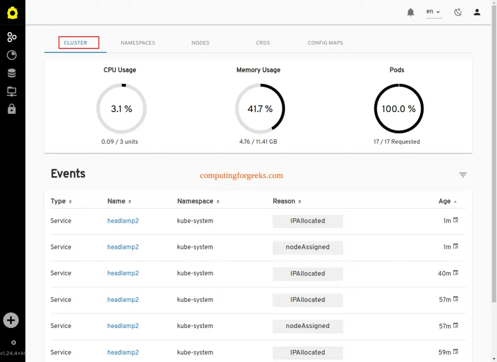 How To Install and Use Headlamp Kubernetes Web UI 2 Headlamp Kubernetes Web UI 1