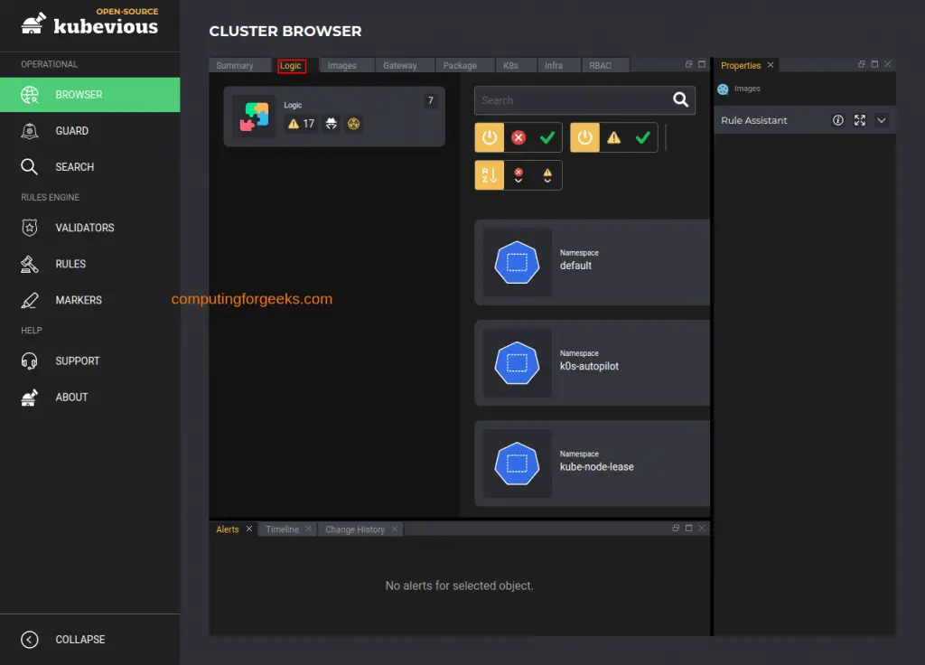 How To Manage Kubernetes Cluster with Kubevious 2 Manage Kubernetes Cluster with Kubevious1