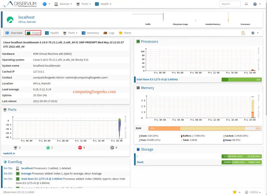 Install Observium Monitoring Tool on Rocky 9 / AlmaLinux 9 8 Observium Monitoring Tool on Rocky LinuxAlmaLinux 6