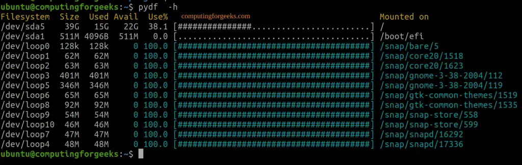 Disk Partitions and Disk Usage Tool on Linux 2