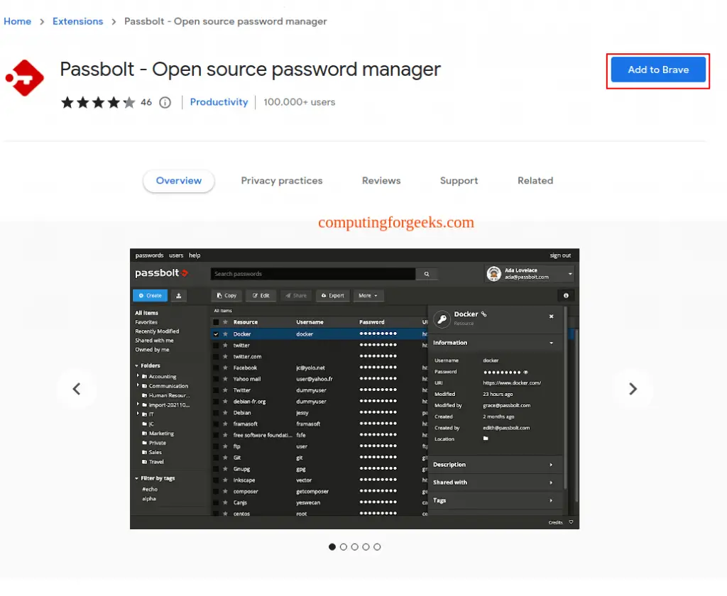 Passbolt Password Manager 18