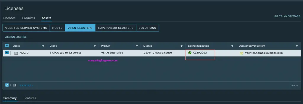 Adding New License Key To VMware vCenter Server / VSAN 14 VSAN License keys 06