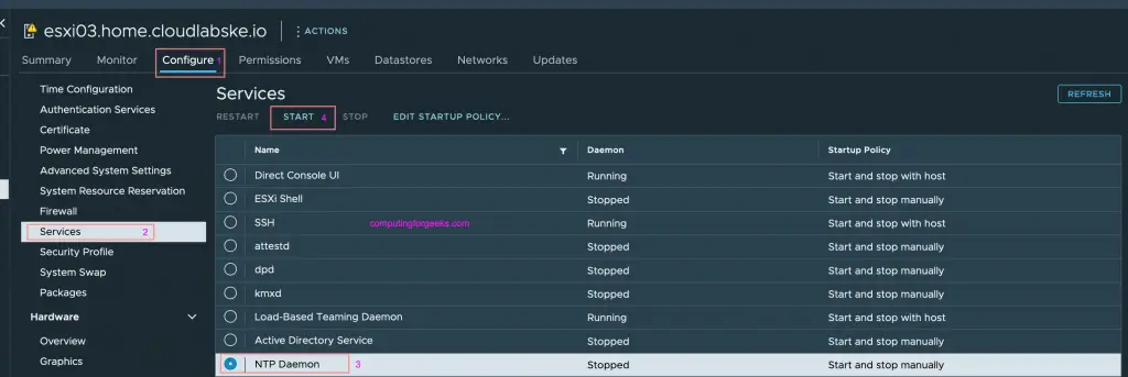 How To Configure NTP Time on vSphere ESXi / vCenter 3 vsphere esxi ntp 03