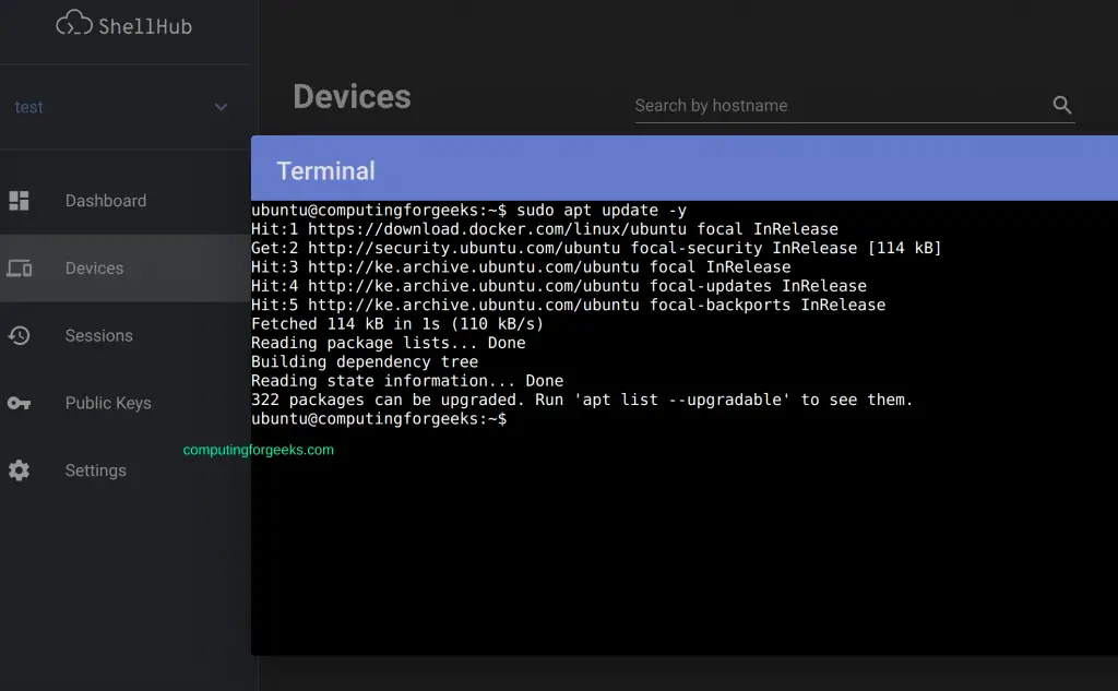 Configure Centralized SSH for Linux systems using ShellHub 9 Centralized SSH using ShellHub 8