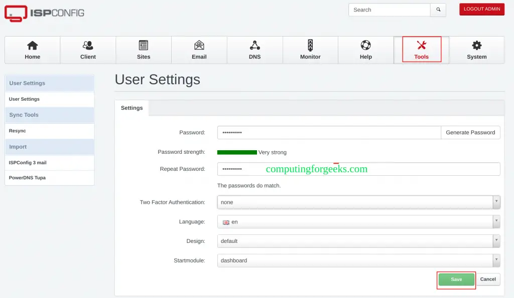 How To Install ISPConfig Control Panel on Ubuntu 22.04 4 ISPConfig Control Panel on Ubuntu 22.04 3