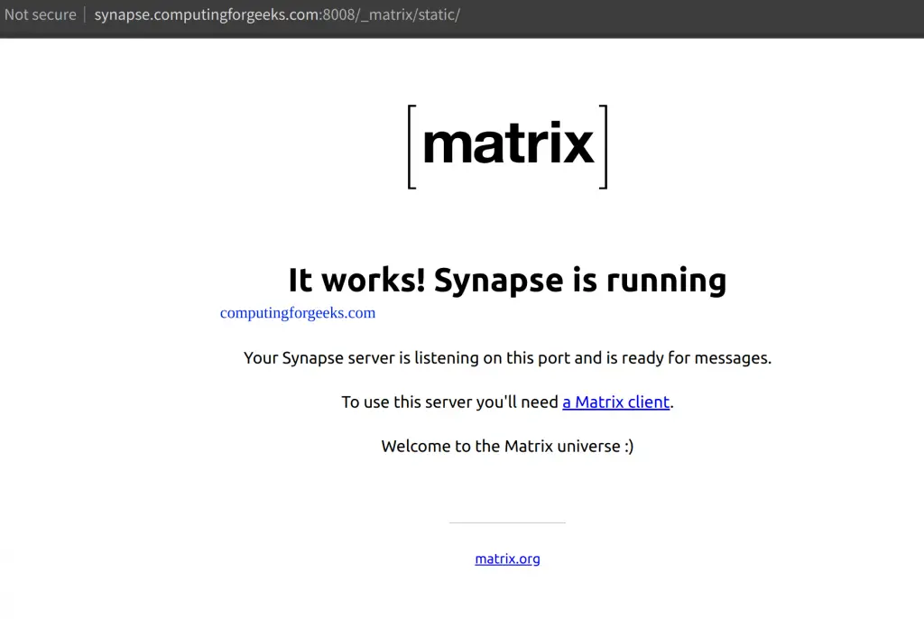Run Synapse Matrix homeserver in Docker Containers 1 Synapse Matrix homeserver in Docker Containers
