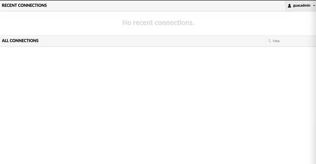 Run Guacamole Remote Desktop in Docker using Docker Compose 2 guacamole logged in