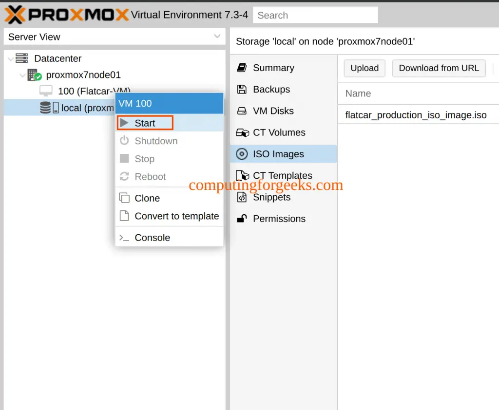 How To Install Flatcar Container Linux in Proxmox VE 5 Flatcar Container Linux in Proxmox VE 4