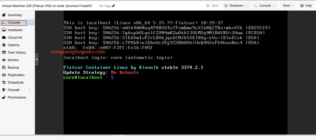 How To Install Flatcar Container Linux in Proxmox VE 6 Flatcar Container Linux in Proxmox VE 5