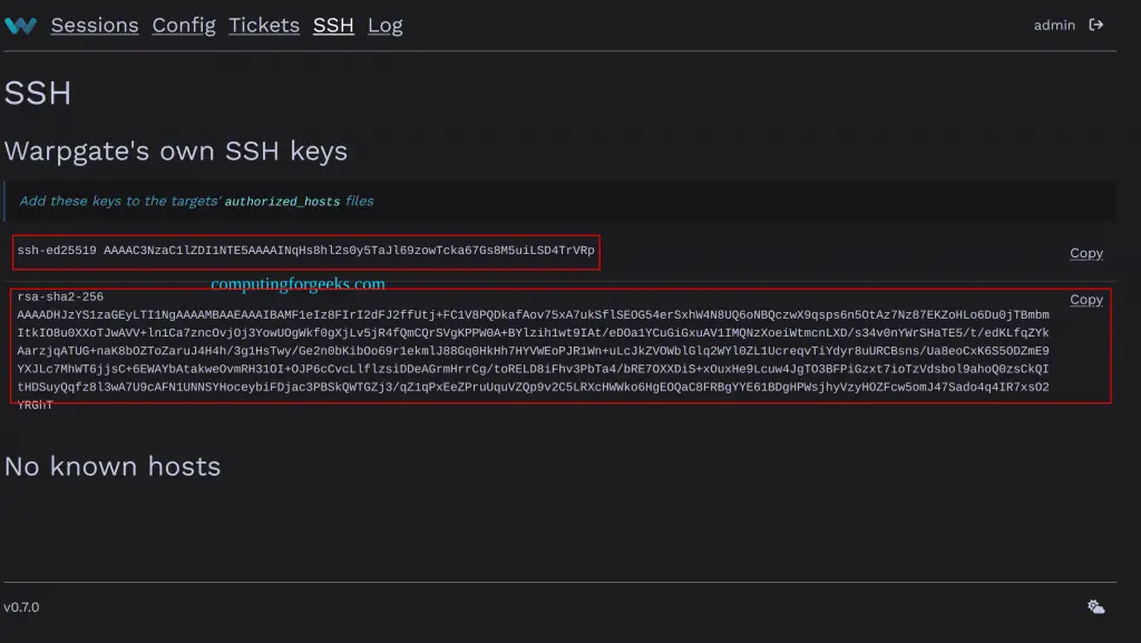 How To Setup SSH and MySQL Bastion Server using Warpgate 4 SSH and MySQL Bastion Server using Warpgate 2