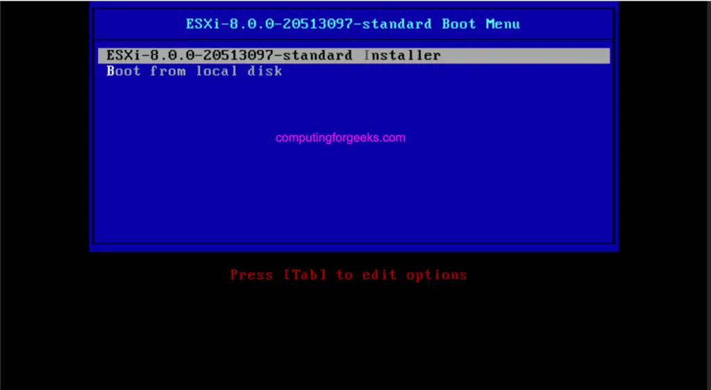 Install VMware vSphere ESXi 8.0 on Bare-Metal Servers 3 install esxi 8 01
