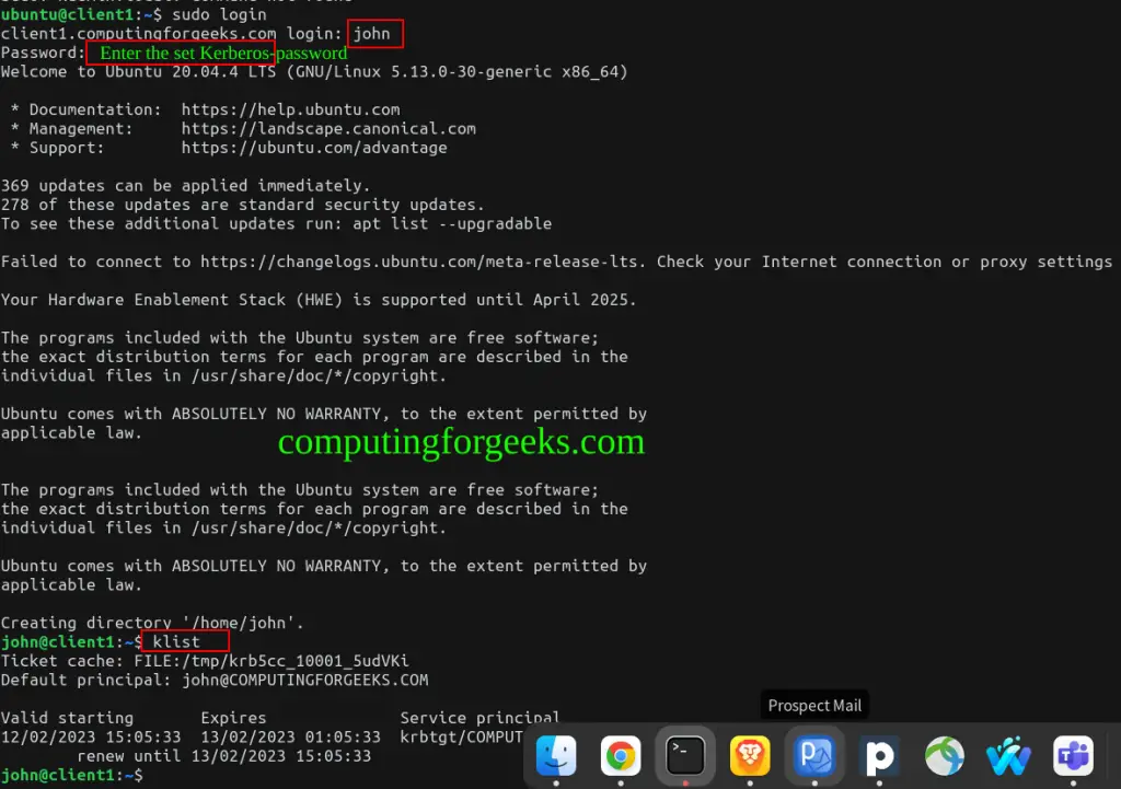 LDAP SSSD and Kerberos Authentication on Ubuntu 7