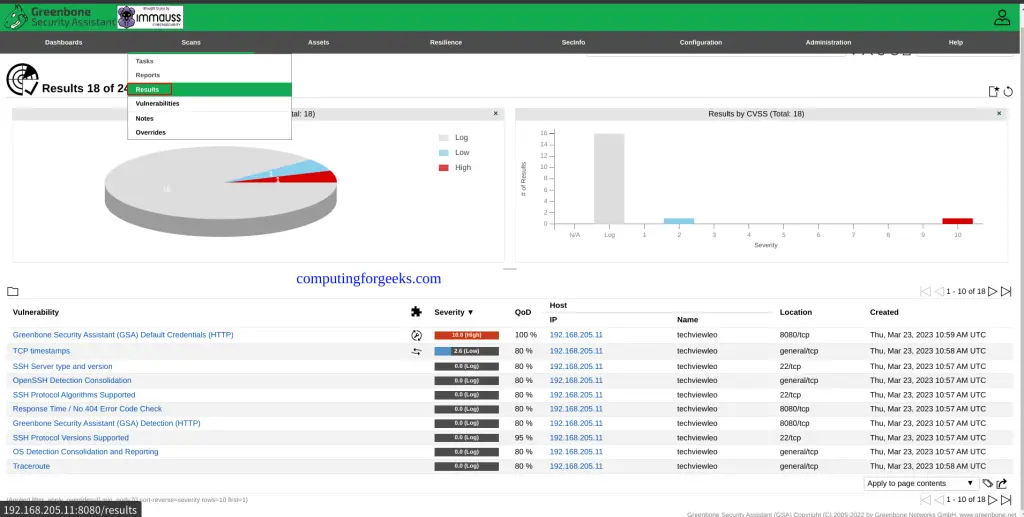 Run Greenbone Vulnerability Management in Docker Container 9 Greenbone Vulnerability Management in Docker Container 8