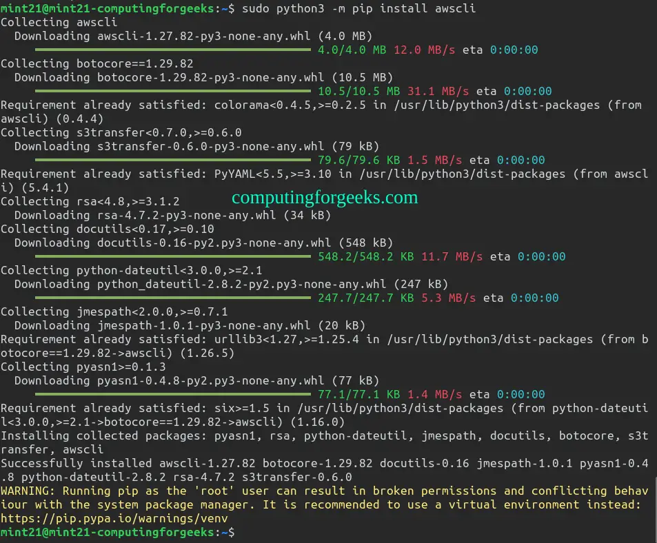 How To Install AWS CLI on Linux / macOS 1 Install and Use AWS CLI on Linux Mint macOS