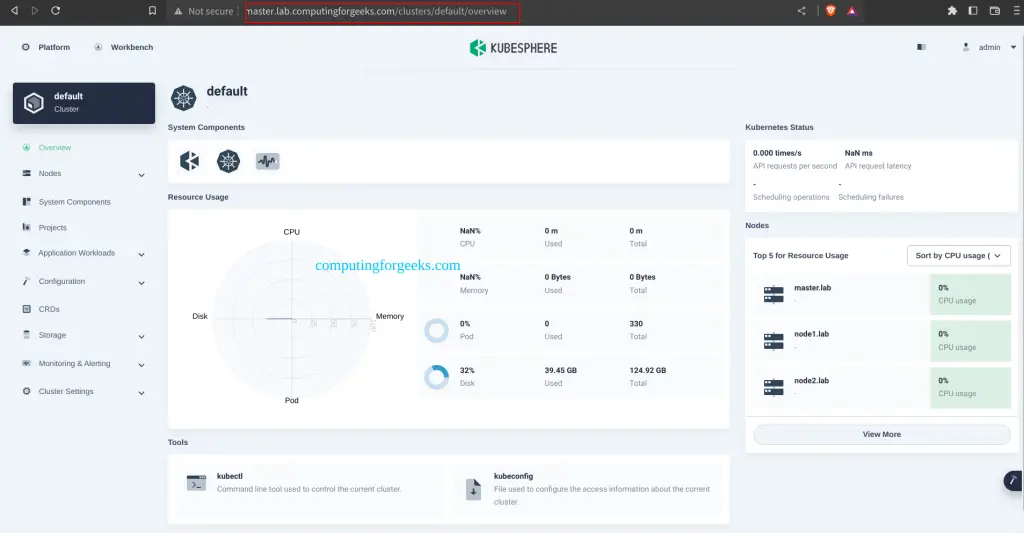 Install and Use KubeSphere 12