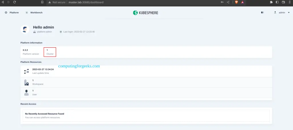 Install and Use KubeSphere 2