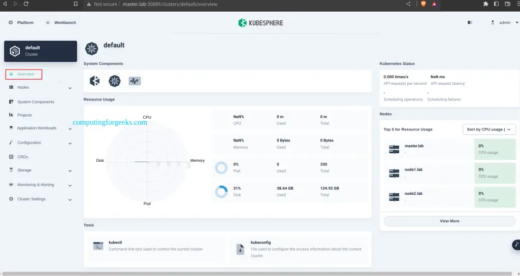 Install and Use KubeSphere 3