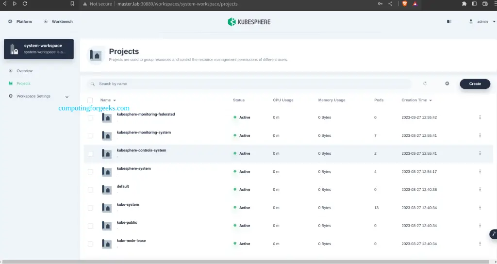 Install and Use KubeSphere 6