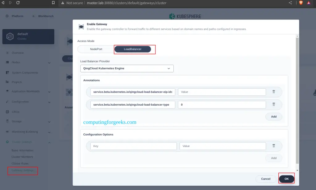 Install and Use KubeSphere 8