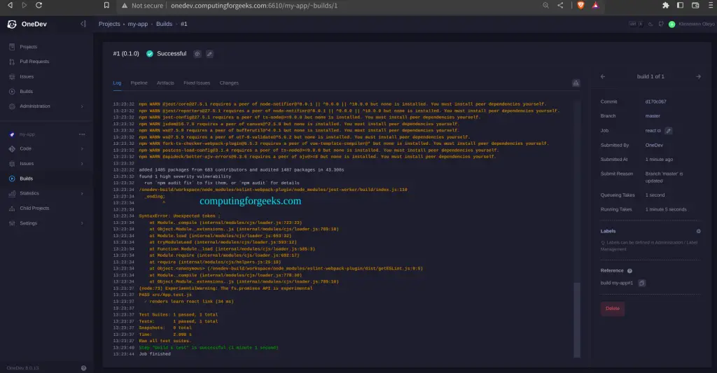 Install and Use OneDev - Self-hosted Git Server with Kanban and CI/CD 10 Install and Use OneDev 9