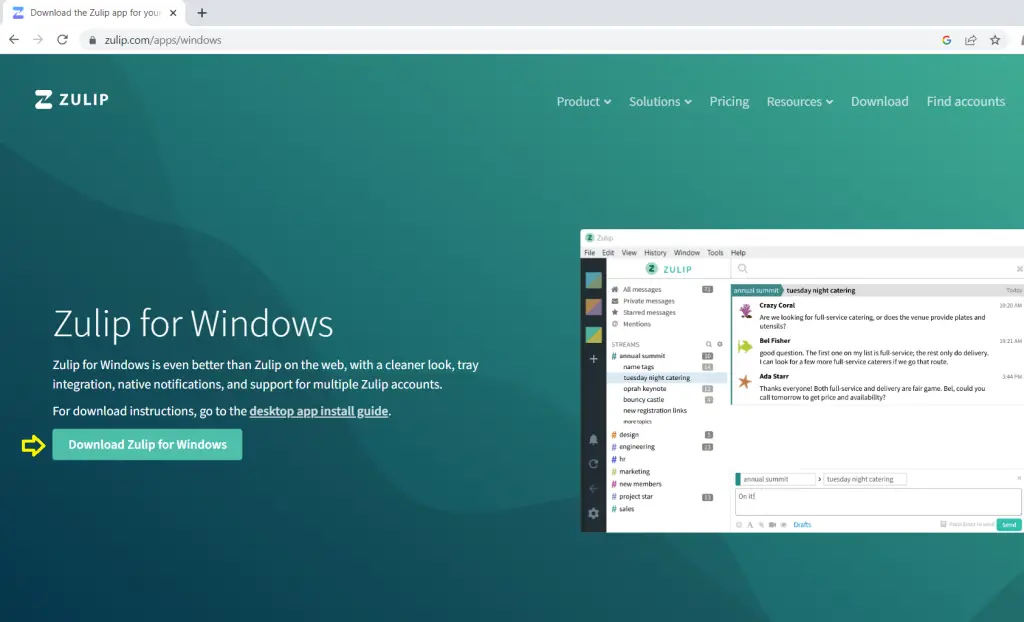 Zulip - Best Open Source Slack Alternative 3 Install and Use Zulip Team Chat App for Windows 1