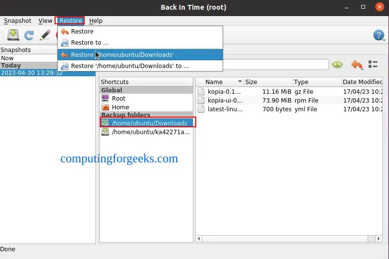 How Backup Files and Folders in Linux using BackInTime Tool 9 Backup Files and Folders in Linux using BackInTime Tool 8