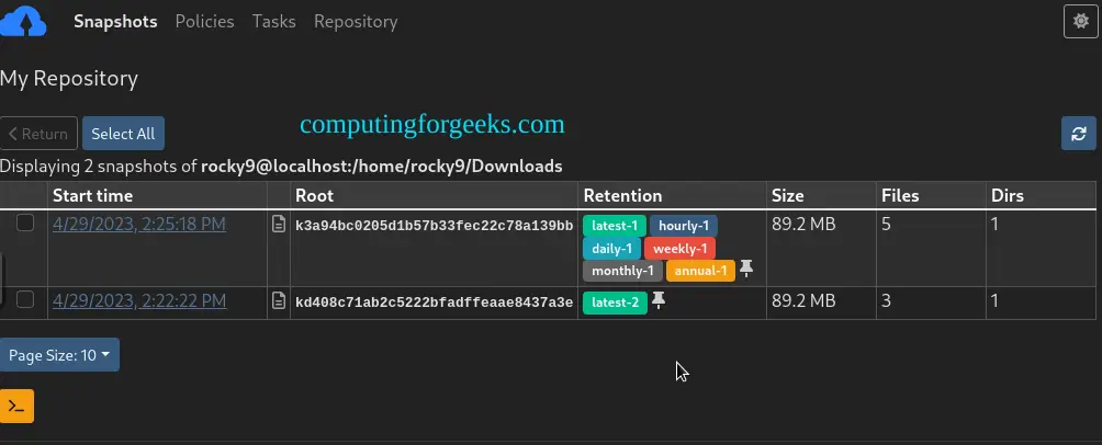 How To Backup Linux and Windows Systems using Kopia 18 Backup Your Linux and Windows Systems using Kopia 16