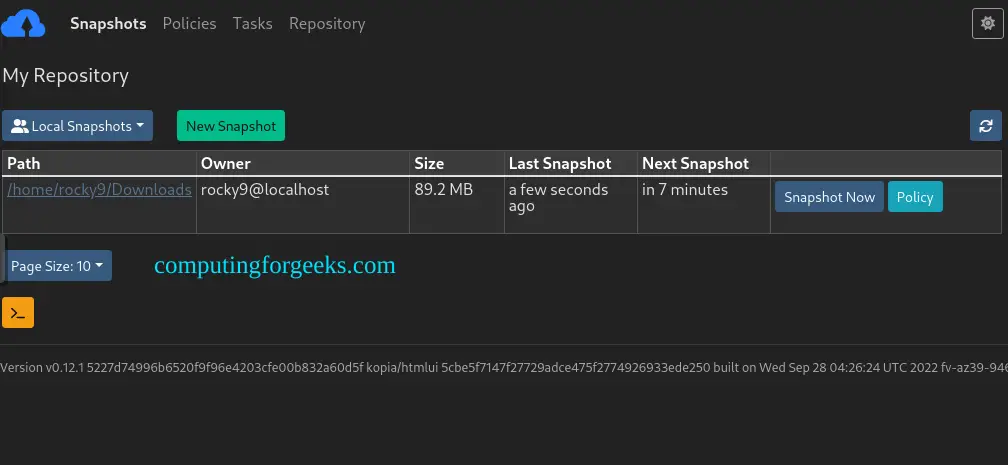 How To Backup Linux and Windows Systems using Kopia 13 Backup Your Linux and Windows Systems using Kopia 9