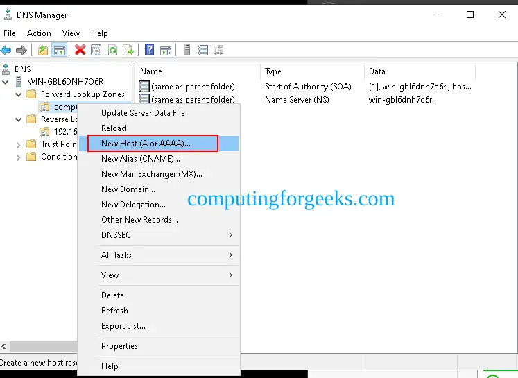 Install and Configure DNS Server on Windows Server 2022 24 Configure DNS Server on Windows Server 2022 23