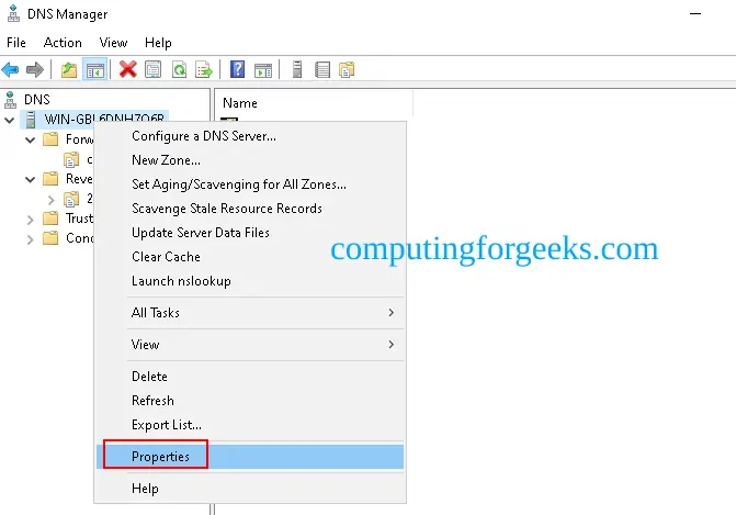 Install and Configure DNS Server on Windows Server 2022 36 Configure DNS Server on Windows Server 2022 31