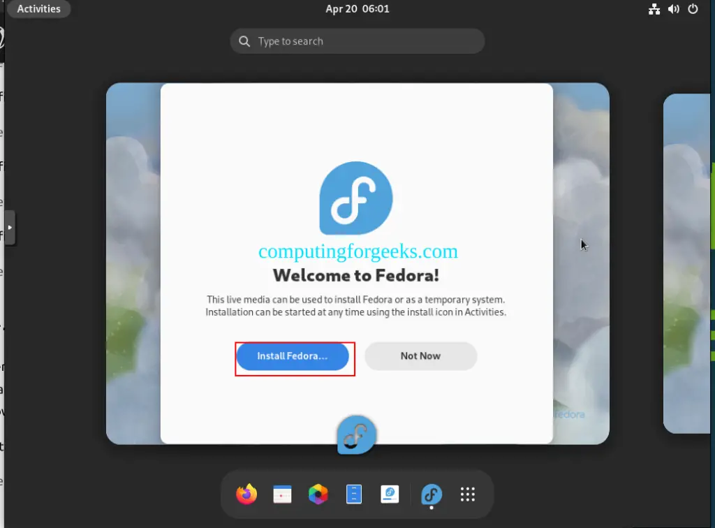 How To Install Fedora 40 – Step by Step with Screenshots 9 Install Fedora 38 – Step by Step with Screenshots 9