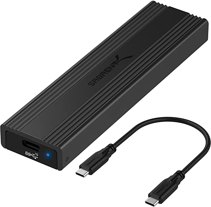 Best Enclosures for M.2 PCIe NVMe and SATA SSDs 2 SABRENT USB 3.2 10Gbps Type C Tool Free Enclosure 1
