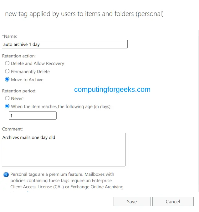 Configure Mailbox Quotas and Archives on Exchange Server 2019 24 Configure Mailbox Quotas Archives and Retention Policies on Exchange Server 2019 23