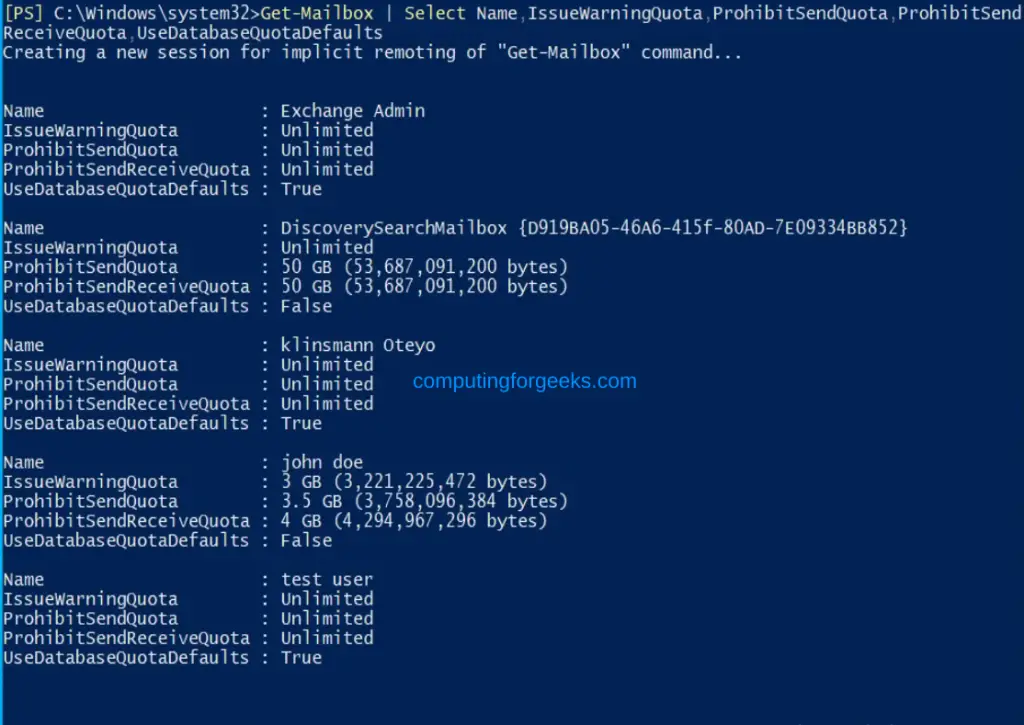 Configure Mailbox Quotas and Archives on Exchange Server 2019 4 Configure Mailbox Quotas Archives and Retention Policies on Exchange Server 2019 3