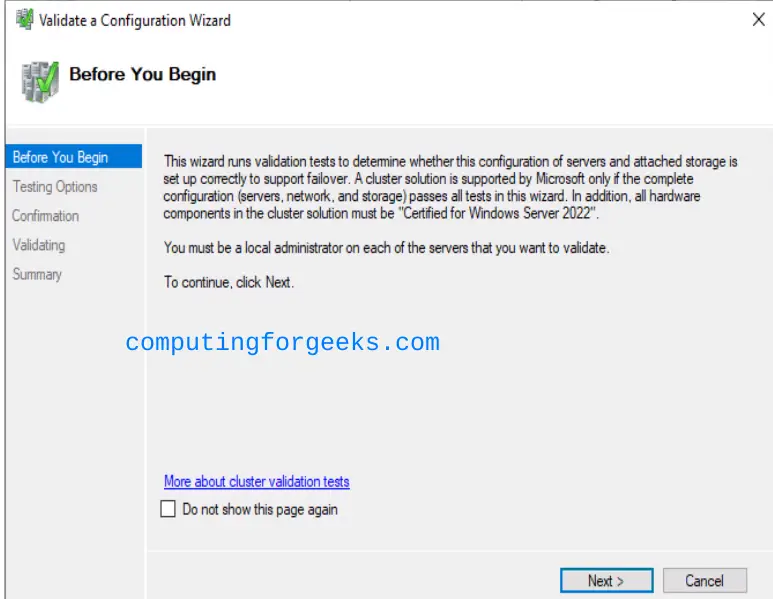 Configure Windows Server 2022 Failover Clustering (WSFC) 20 Configure Windows Server 2022 Failover Clustering WSFC 23